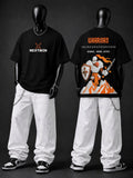 NEXTWIN Warriors Oversized T-Shirt | Premium 240 GSM Cotton | Black Graphic Streetwear Tee