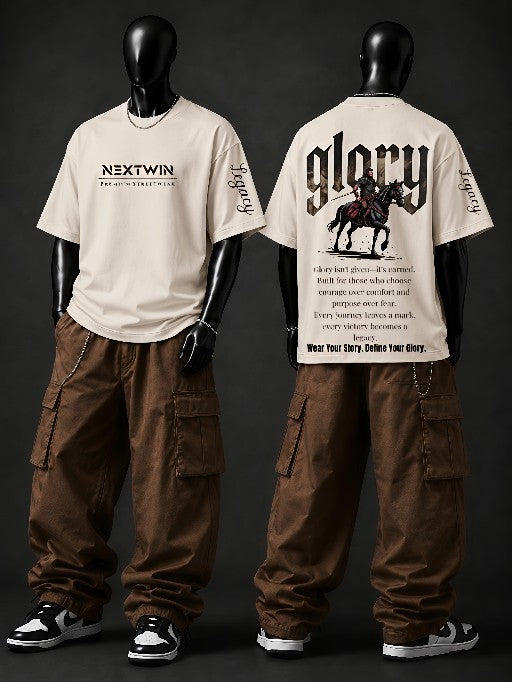 NEXTWIN Legacy Glory Oversized T-Shirt | Premium Streetwear | 240 GSM Cotton
