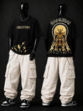 NEXTWIN Samurai Oversized T-Shirt | Premium 240 GSM Cotton | Black Anime Streetwear Graphic Tee