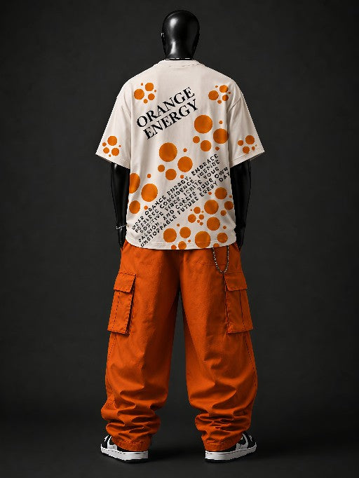 NEXTWIN Orange Energy Oversized T-Shirt | Premium 240 GSM Cotton | Graphic Streetwear TeeNEXTWIN Orange Energy Oversized T-Shirt | Premium 240 GSM Cotton | Graphic Streetwear Tee