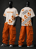 NEXTWIN Orange Energy Oversized T-Shirt | Premium 240 GSM Cotton | Graphic Streetwear TeeNEXTWIN Orange Energy Oversized T-Shirt | Premium 240 GSM Cotton | Graphic Streetwear Tee