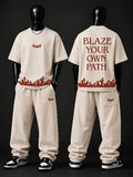 NEXTWIN Blaze Your Own Path Oversized T-Shirt | Premium 240 GSM Cotton | Motivational Graphic Streetwear Tee